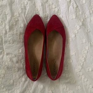 Red Vionic Point Flats